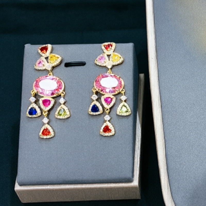 Boucles d'oreilles colorées