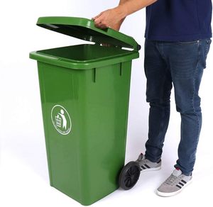 120L 240L高密度聚乙烯卫生垃圾容器带踏板或不带踏板环保垃圾垃圾箱带轮子垃圾箱 - Product Image 2