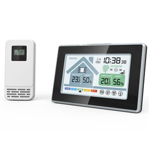 Pantalla táctil LCD Reloj digital Color Estación Meteorológica Inalámbrica Medidor de humedad de temperatura exterior interior con sensor exterior - Product Image 1