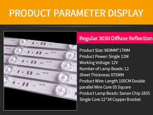 Dağınık yansıma DC12V 12LEDs LED çubuk 3030 SMD LED ışık şerit kapalı açık ışık kutusu için - Product Image 3
