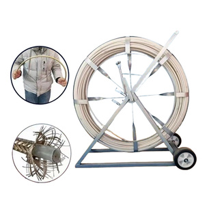 Push Duct Rod Cable <strong>Pulling</strong> Rod Tools Manufacture Wholesale 300m Fiberglass Duct Rodder