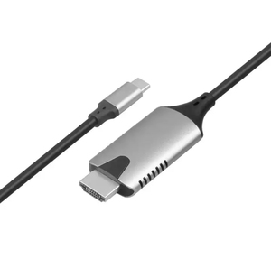 支持HDMI的设备黑色聚氯乙烯USB3.1 C型至HDMI 4K 60hz公对公电缆适配器转换器，出厂价格