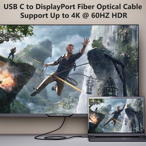 Gold Plated Fiber Type-C Type C USB C Thunderbolt 3 to 4K 60Hz Display Port Displayport DP 1.2 Cable 1M 2M 3M 5M 10M 15M 20M 30M
