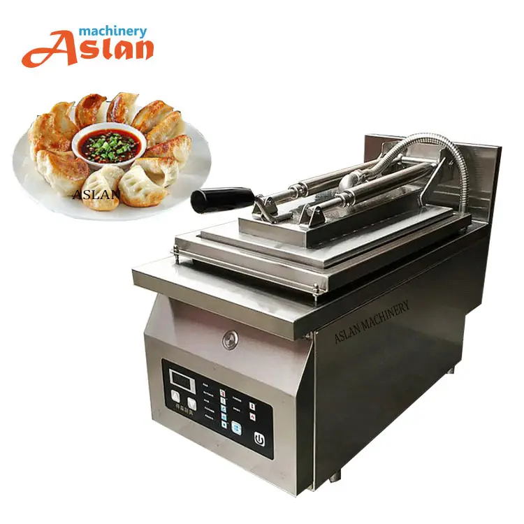 Gyoza-freidora automática de doble cabezal, máquina para freír dumplings, gyoza, japonesa