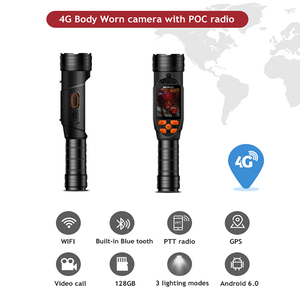 2024 New Arrival Weatherproof Patrol <strong>Camera</strong> Security Guard Officer Recorder BWC AI Night Vision Body Worn <strong>Camera</strong> Flashlight - Product Image 4