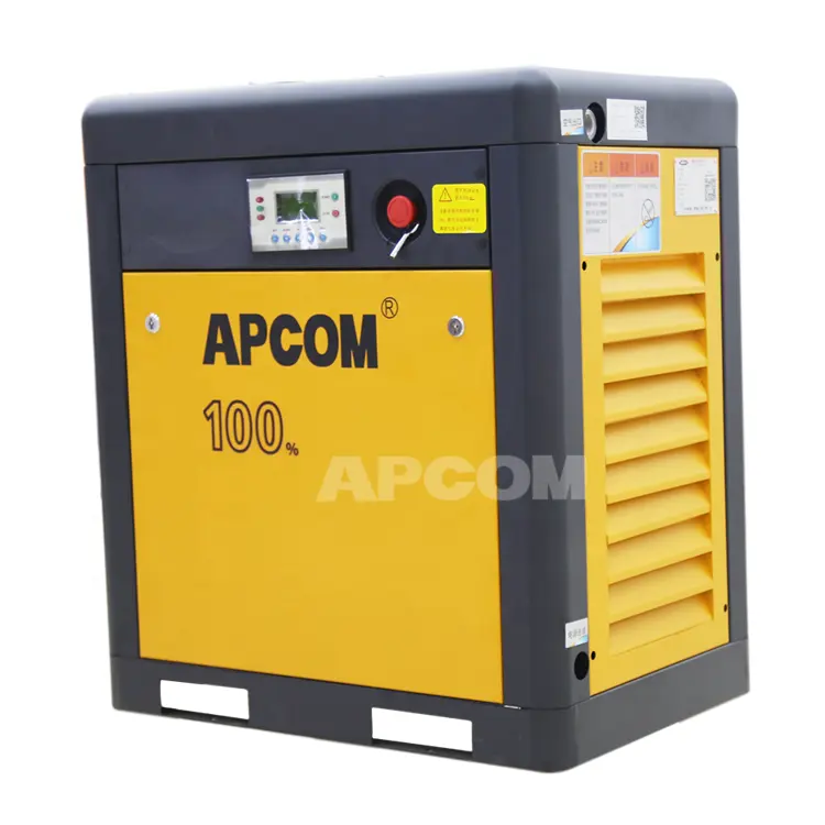 انخفاض مستوى الضجيج APCOM aircompressors 7.5 KW 10 حصان ضاغط الهواء 7.5kw 10hp الروتاري ضواغط لولبية ضواغط الهواء