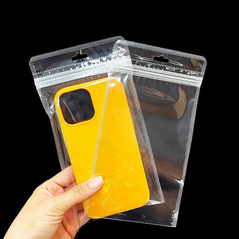 Sacchetto di plastica trasparente quadrato trasparente per sacchetti di imballaggio per accessori per custodie per cellulari