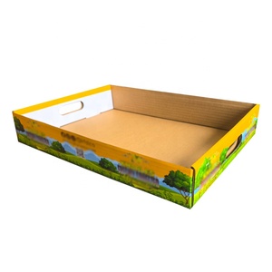 Custom Strong Cardboard Corrugated Paper Tuck Box Kraft Paper Food Tray Box for <strong>Apples</strong> Cherry Fruit Set - Product Image 6