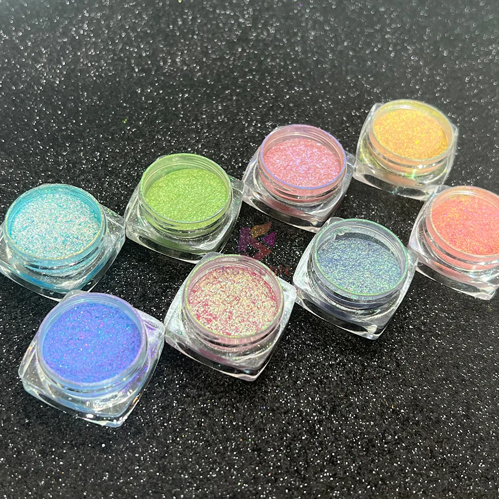 Shimmer Chameleon Aurora Powder Chrome Nail Pigment Fine Glitter Powder