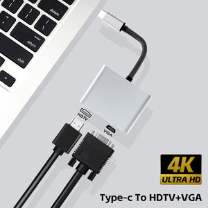 USB C至Vga HDMI适配器2合1 USB 3.1 Type-C至HDMI 4k 30hz Vga 1080p转换器适配器电缆 - Product Image 2