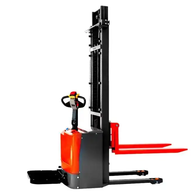 Carrello elevatore portatile per pallet completamente elettrico per carrello elevatore a mano 1000kg stacker per tutti i terreni 2ton stacker elettrico 4 metri