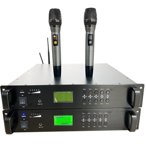 Amplificador de potencia de sistema de audio PA profesional con 2 micrófonos inalámbricos UHF Potencia de salida 100 a 1000W Fábrica