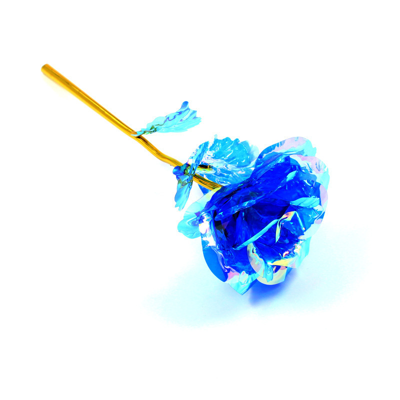colorful One blue rose is 24 cm long.