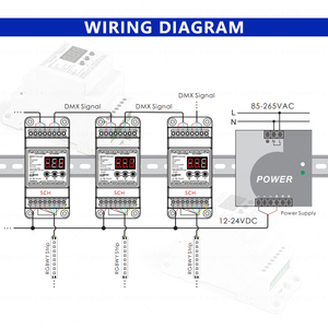 DINレールDMXコントローラーデコーダーDC12V 24V 1CH 3CH 4CH 5CH DMX5121990から定電圧PWM調光信号出力コンバーター - Product Image 6