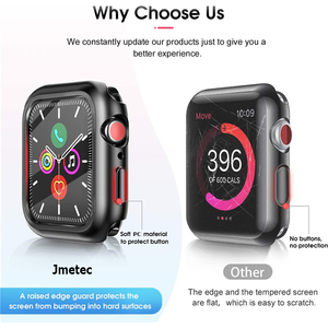 2 in 1 360 derece tam saat camı kapak izle ekran koruyucu kılıf apple Iwatch serisi 7 6 SE - Product Image 5