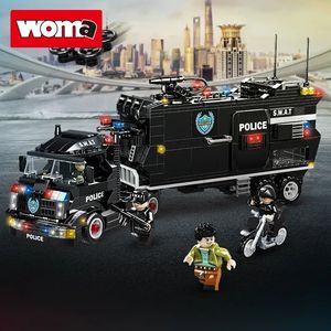 WOMA JUGUETES Venta al por mayor OEM ODM Nuevos diseños SWAT Team Car Model Commander Pequeños bloques de construcción para juego de ladrillos