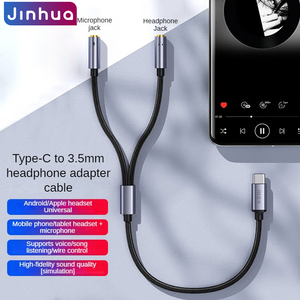 USBC to 3.5mm <strong>Audio</strong> Adapter Dual 3.5mm Female <strong>Audio</strong> Distributor Mobile Phone Universal One Point Two <strong>Audio</strong> Line for Laptop - Product Image 2