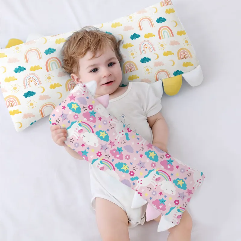 Nouveau doux fibre de bambou amovible et lavable bébé et enfants jouet oreiller confort oreiller adapté pour 0-6 ans enfants oreiller