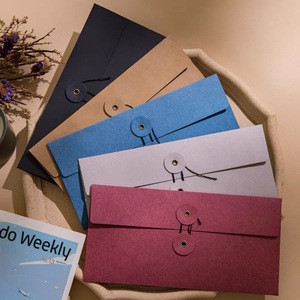 Vintage Postkarten umschläge Bunte INS Style Creative Tied Button Umschläge Premium Feeling Literary Envelopes - Product Image 6