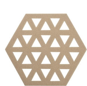 高级玻璃杯垫毛毡杯垫一套6个方形毛毡杯垫保护桌子和酒吧 - Product Image 1