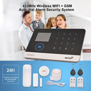 433MHz Wireless <strong>WIFI</strong> + GSM Auto-dial Alarm Security System <strong>LCD</strong> <strong>Display</strong> Door <strong>Sensor</strong> PIR <strong>Motion</strong> <strong>Sensor</strong> Phone APP Remote Control - Product Image 3