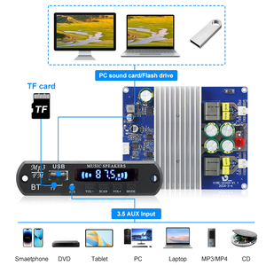 VIRE 2*200W TPA3251 Clase D Tarjeta de sonido USB Mini amplificador para Bluetooth Audio HIfi Board con estéreo Subwoofer Theatre Amp - Product Image 4
