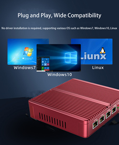 Precio barato Intel J4125 CPU 4LAN 2USB3.0 1 * VGN POE Suministro con sistema win 10 liunx Nano Computadora industrial integrada - Product Image 4