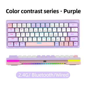 Keywin OEM 60% Teclado mecánico para juegos 61 teclas USB Nuevo 61/64 teclas Tri-mode 60% Teclado mecánico Tri-mode - Product Image 5
