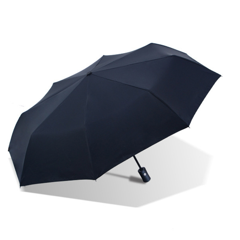 8-rib automatic dual-use for sunny and rainy days - Black