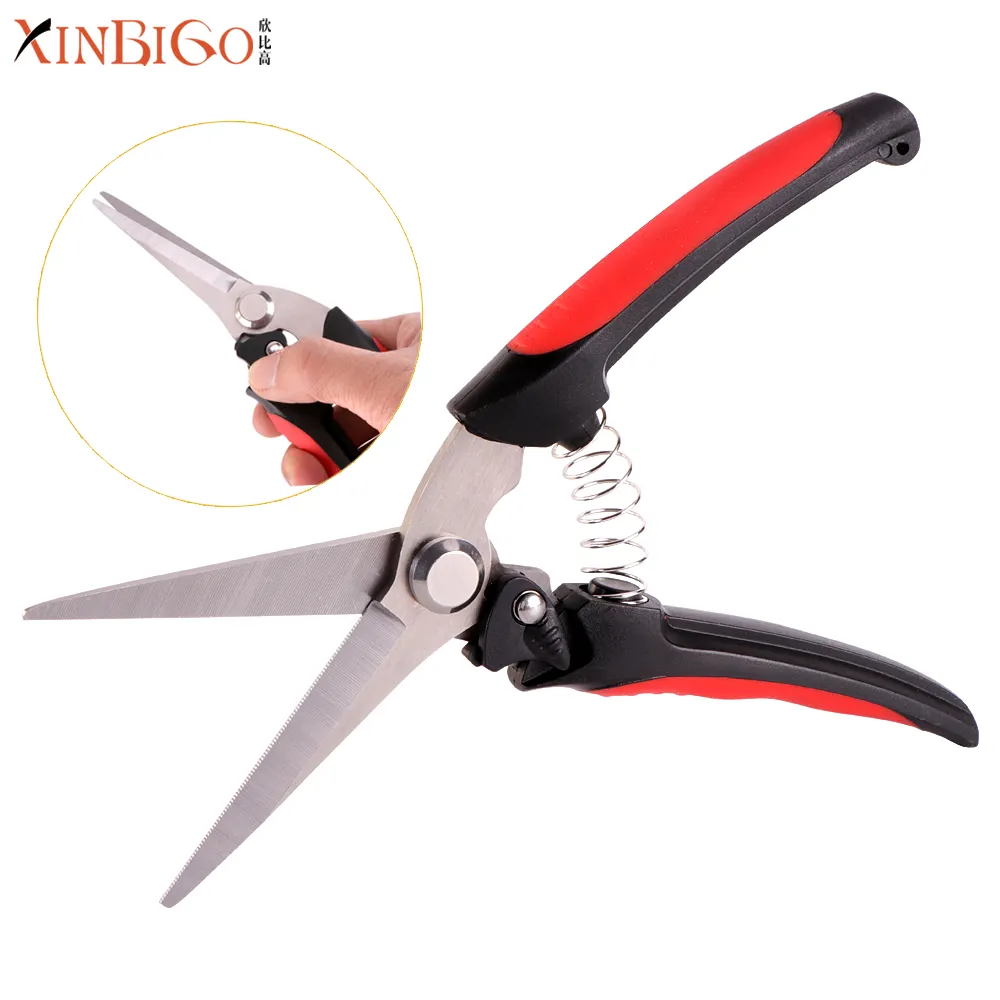 2018 High quality stainless steel fruit tree scissors manual hand garden pruning shears
