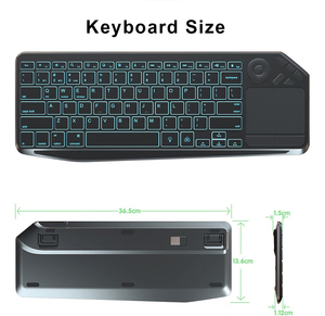 バックライトマルチメディア標準人間工学ABS 78キーワイヤレス充電式キーボードタッチパッド付き窓用