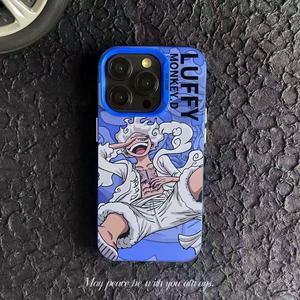 เคสโทรศัพท์มือถือ PC ลายอนิเมะ IMD luffy ชิ้นเดียวชุบด้วยไฟฟ้าสำหรับ11 12 13 14 15 PRO MAX - Product Image 4