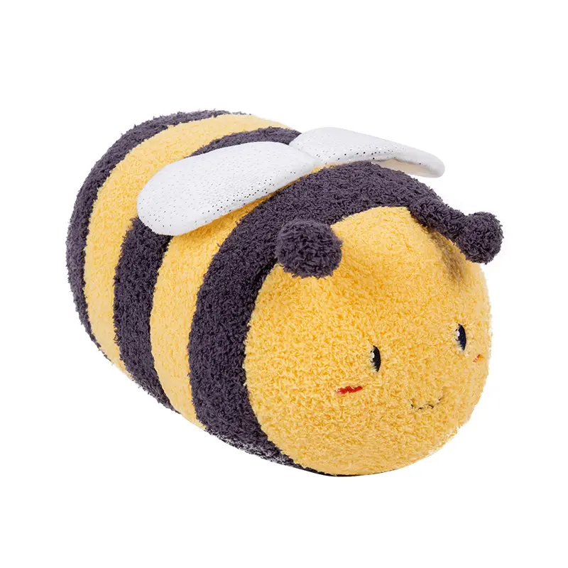 CE certification custom soft cushion little bee and daisy back seat butt pad animals plush pillow
