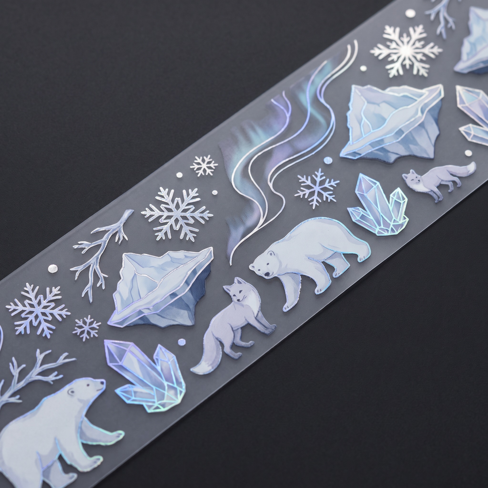 Matte PET | Continuous Holographic Silver | Release Liner
