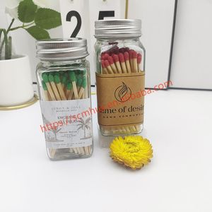การจับคู่ความปลอดภัยในกล่องจับคู่ขวดแก้วพร้อมปลายสีจับคู่ในอุปกรณ์เสริมเทียน
