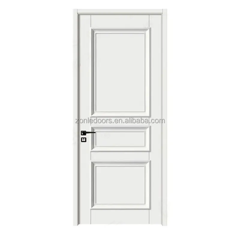 Líneas decorativas personalizables preacabadas Marquetería Mano izquierda Winslow WPC Puerta Diseño interior para cocina con cerradura inteligente