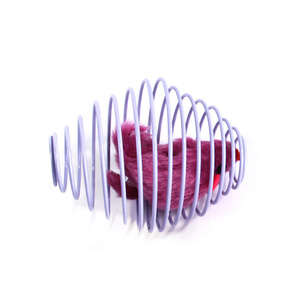新款可爱设计毛绒纯色鼠标塑料弹簧笼猫宠物玩具 - Product Image 5