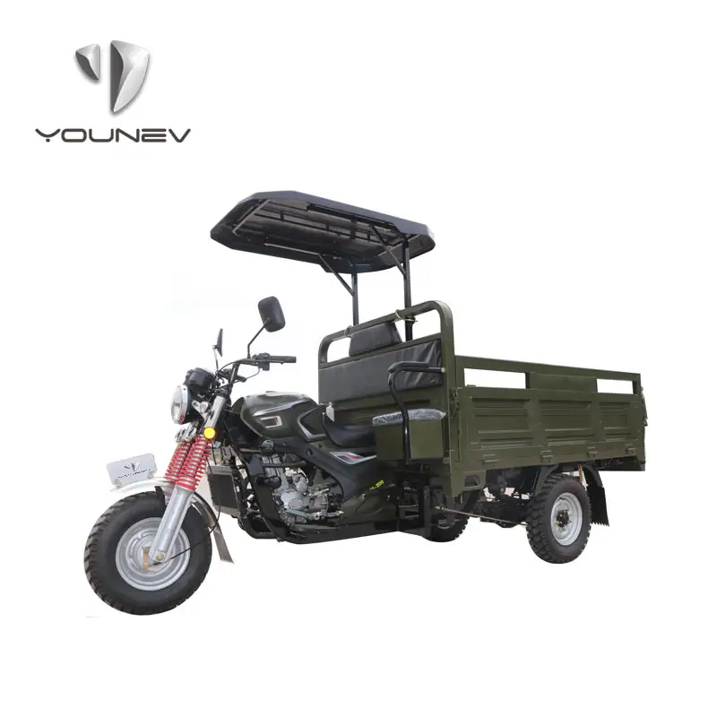 YOUNEV usine de gros personnalisé 12v 200cc moto trois roues essence cargo tricycle pour adulte