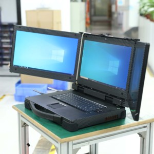 15.6 Inch Portable Triple Screen Industrial Rugged Laptop <strong>Computer</strong> Win10 I3 I5 I7 Three Screen Rugged Notebook for Emergency - Product Image 4
