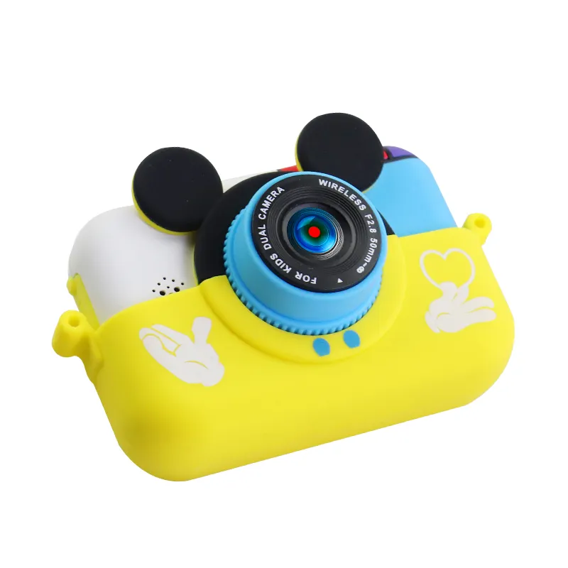 Перезаряжаемый милый детский цифровой 2,4 дюймов IPS HD 1080P экран милая детская игрушечная камера мультяшная мини-камера