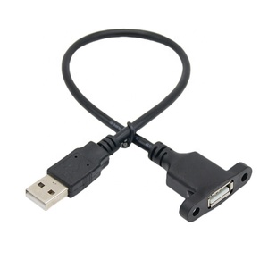 Usb 2.0 a erkek dişi uzatma kablosu kulak vidası ile Usb2.0 erkek kadın veri paneli - Product Image 4