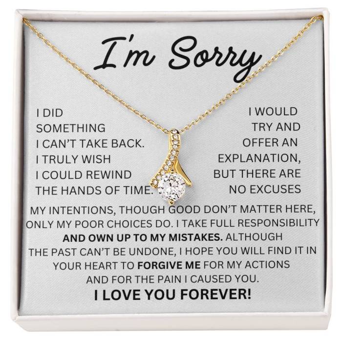 Card + Gold Necklace Black box