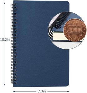 LABON-Cuaderno forrado en espiral, Libreta negra de tapa dura, cuaderno de escritura de viaje, Bloc de notas, cuaderno de bocetos