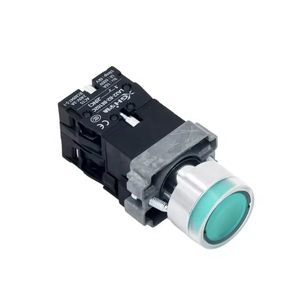 Lamba led serisi ışık ile Xb2 serisi yeşil Led düz ışıklı anlık basmalı düğme anahtarı - Product Image 1