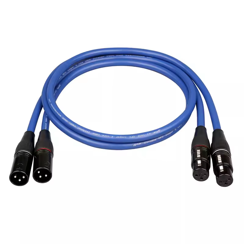 XLR to XLR blue