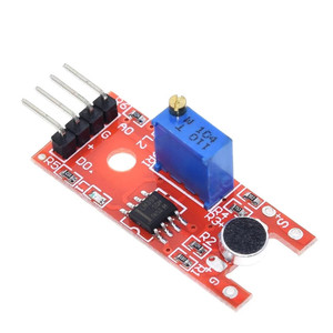Mini MÓDULO DE Sensor de detección de sonido de voz de 4 pines, transmisor de micrófono, placa de interruptor pequeña controlada por voz para Arduino,