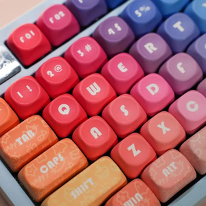 137 <strong>Keys</strong> Rainbow Keycaps MOA Height PBT Thermal Sublimation Complete Set Of Mechanical Keycaps Universal Mechanical Keycaps - Product Image 4
