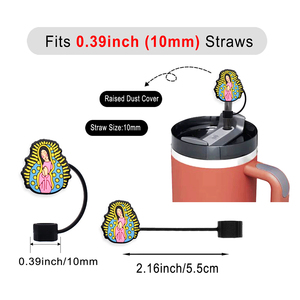 Wholesale 10mm Christian <strong>Jesus</strong> Religious God Stane <strong>Cup</strong> Cap Straw Toppers Cover Charms for Tumbers <strong>Cup</strong>