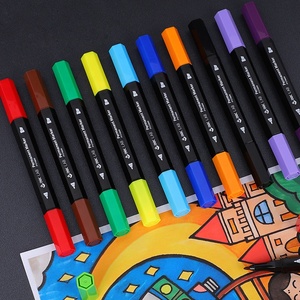 BEIFA PY270600 çift İpucu ince ucu keski ucu alkol bazlı canlı renk fabrika fiyat özelleştirilebilir toptan resim kalemi kalemler - Product Image 5