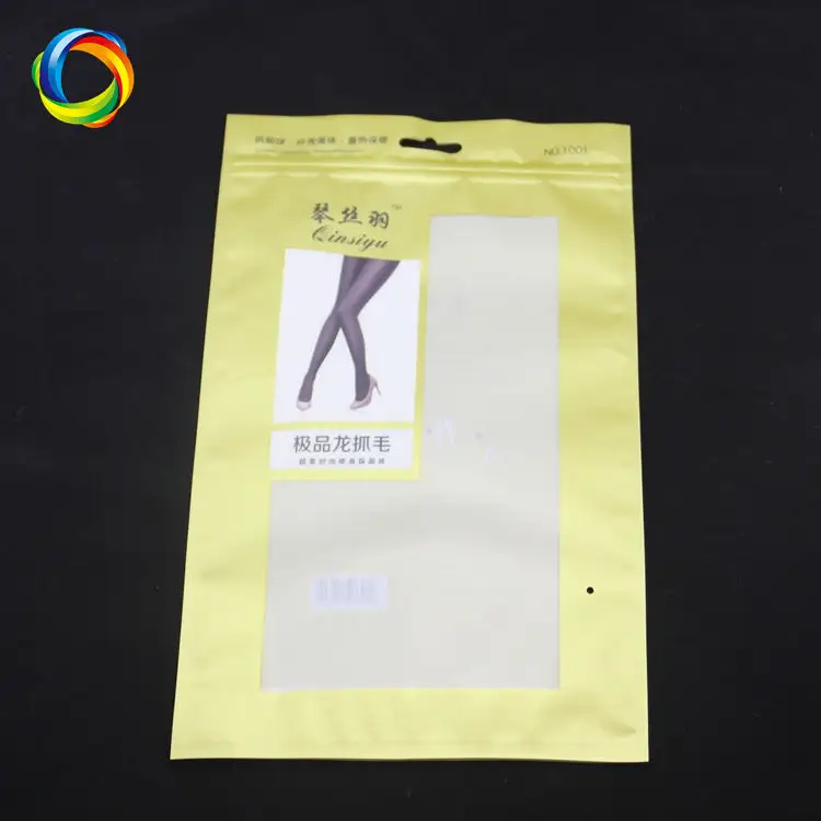Borsa da imballaggio per abbigliamento con Logo stampato personalizzato con indumento a cerniera trasparente BOPP Opp Hanging Hole con chiusura a Zip sacchetto di plastica